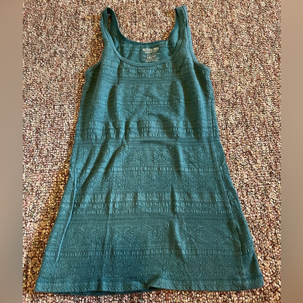 Green Patterned Tank Top